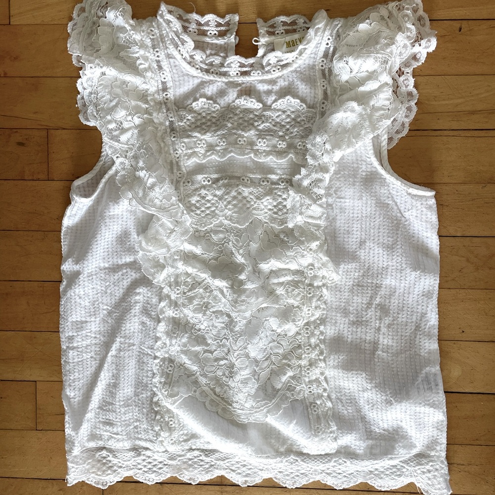 Maeve White Lace Blouse